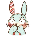 😳-Plush Baby Bunny, Telegram Sticker
