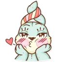 😘-Plush Baby Bunny, Telegram Sticker