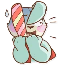 😰-Plush Baby Bunny, Telegram Sticker