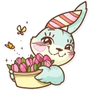 🌷-Plush Baby Bunny, Telegram Sticker