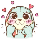 😍-Plush Baby Bunny, Telegram Sticker