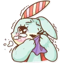 😢-Plush Baby Bunny, Telegram Sticker