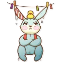 😒-Plush Baby Bunny, Telegram Sticker
