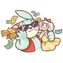 💵-Plush Baby Bunny, Telegram Sticker