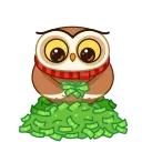 🤑-Polar Owl, Telegram Sticker