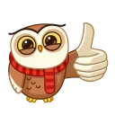 👍-Polar Owl, Telegram Sticker