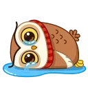 😭-Polar Owl, Telegram Sticker