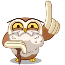 ☝️-Polar Owl, Telegram Sticker