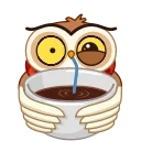 ☕️-Polar Owl, Telegram Sticker