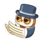 👏-Polar Owl, Telegram Sticker