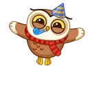 🥳-Polar Owl, Telegram Sticker