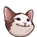 😊-Popping Cat @TgSticker, Telegram Sticker