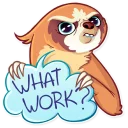 😕-Pretty Lazy, Telegram Sticker