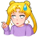 😯-Sailor Moon, Telegram Sticker