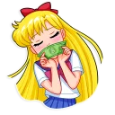 🤑-Sailor Moon, Telegram Sticker