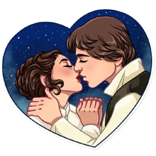 💏-Princess Leia, Telegram Sticker