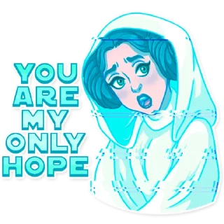 🥺-Princess Leia, Telegram Sticker