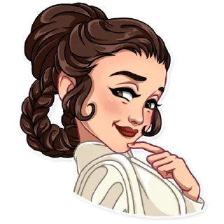 😏-Princess Leia, Telegram Sticker