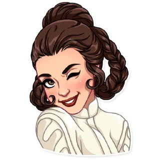 😉-Princess Leia, Telegram Sticker