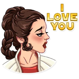 🥰-Princess Leia, Telegram Sticker