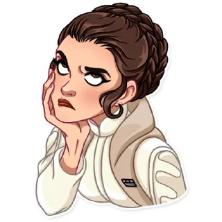 🙄-Princess Leia, Telegram Sticker