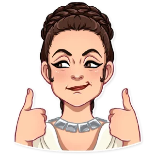 👍-Princess Leia, Telegram Sticker