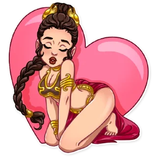 😘-Princess Leia, Telegram Sticker