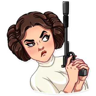🤨-Princess Leia, Telegram Sticker