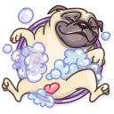 🛀-Pug Power, Telegram Sticker