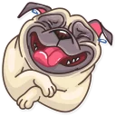 😂-Pug Power, Telegram Sticker