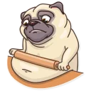 ☹️-Pug Power, Telegram Sticker