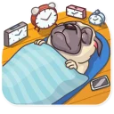 😴-Pug Power, Telegram Sticker