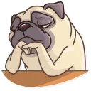 ☹️-Pug Power, Telegram Sticker