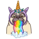 🌈-Pug Power, Telegram Sticker