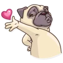 😘-Pug Power, Telegram Sticker