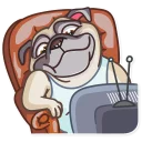 📺-Pug Power, Telegram Sticker