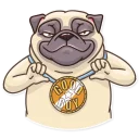 🤩-Pug Power, Telegram Sticker