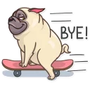 🏃‍♀️-Pug Power, Telegram Sticker