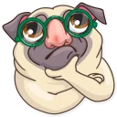 🤔-Pug Power, Telegram Sticker