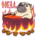 🔥-Pug Power, Telegram Sticker