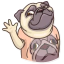 👋-Pug Power, Telegram Sticker