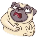 😨-Pug Power, Telegram Sticker