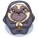 🙏-Pug Power, Telegram Sticker