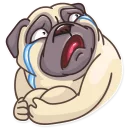 😭-Pug Power, Telegram Sticker