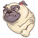 😡-Pug Power, Telegram Sticker