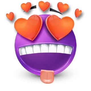 🤩-Purple Emoji • @TgStickery, Telegram Sticker