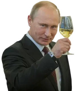 🥂-Vladimir Putin, Telegram Sticker