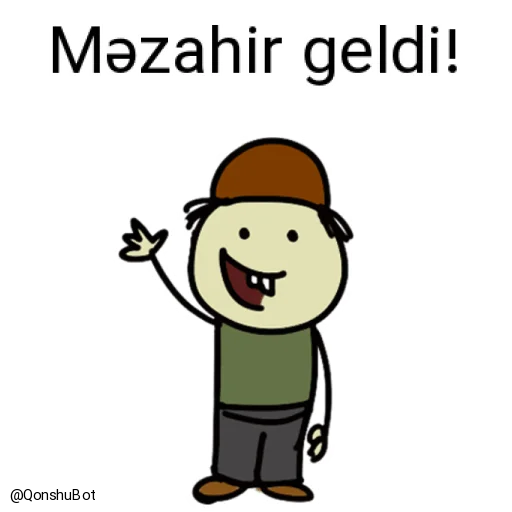 Məzahir @Qonshubot, telegram sticker
