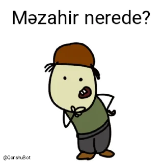 🤔-Məzahir @Qonshubot, Telegram Sticker