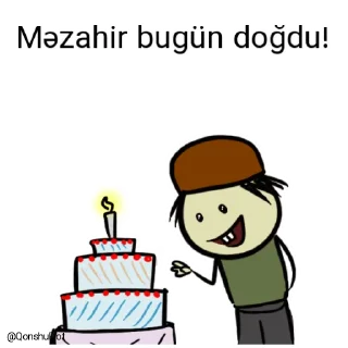 🎂-Məzahir @Qonshubot, Telegram Sticker